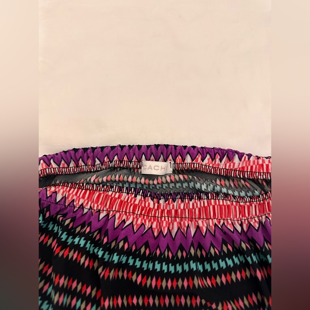 Cache Patterned Drop Waist Maxi Dress Size Small - image 5